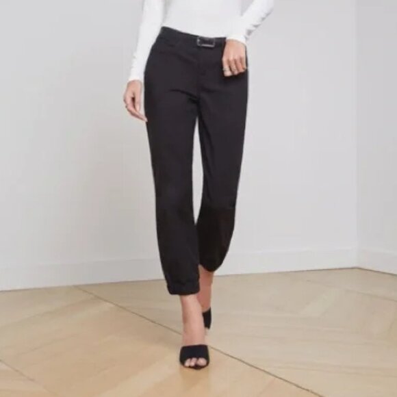 NEW! L'AGENCE MIRABEL FLIGHT PANTS ELASTIC ANKLE JOGGER STRETCH COTTON sz 27 - Picture 1 of 7